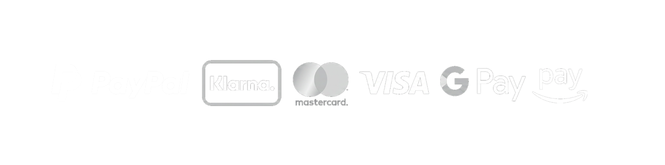 Akzeptierte Zahlungsmethoden: Klarna, Mastercard, Visa, Google Pay und Amazon Pay